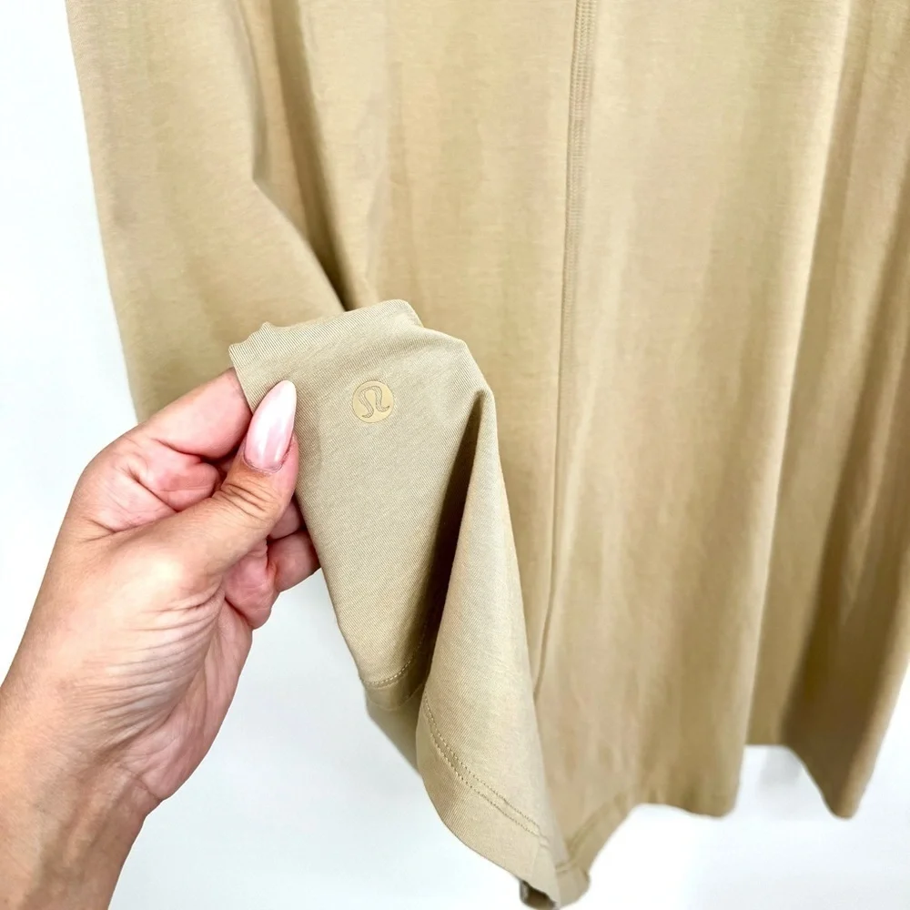 LULULEMON All Yours Tee Shirt Dress in Trench Tan Beige
